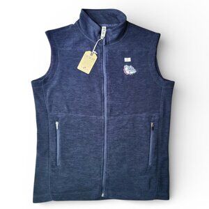 NWT Gonzaga University Bulldogs Logo Ouray Full Zip Fleece Vest Preppy Men's LG